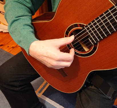 Gitarre wechselschlag finger