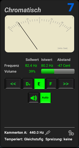 Stimmen nach der Stimmgabel