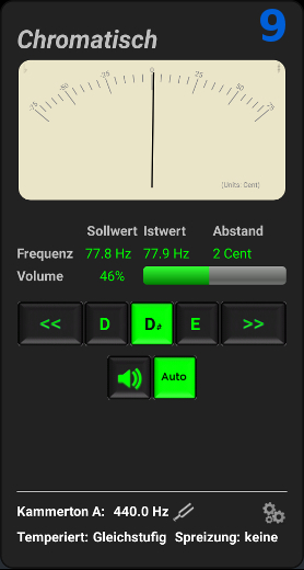 Stimmen nach der Stimmgabel