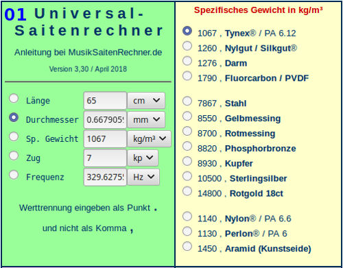 Saitenberechnung 01